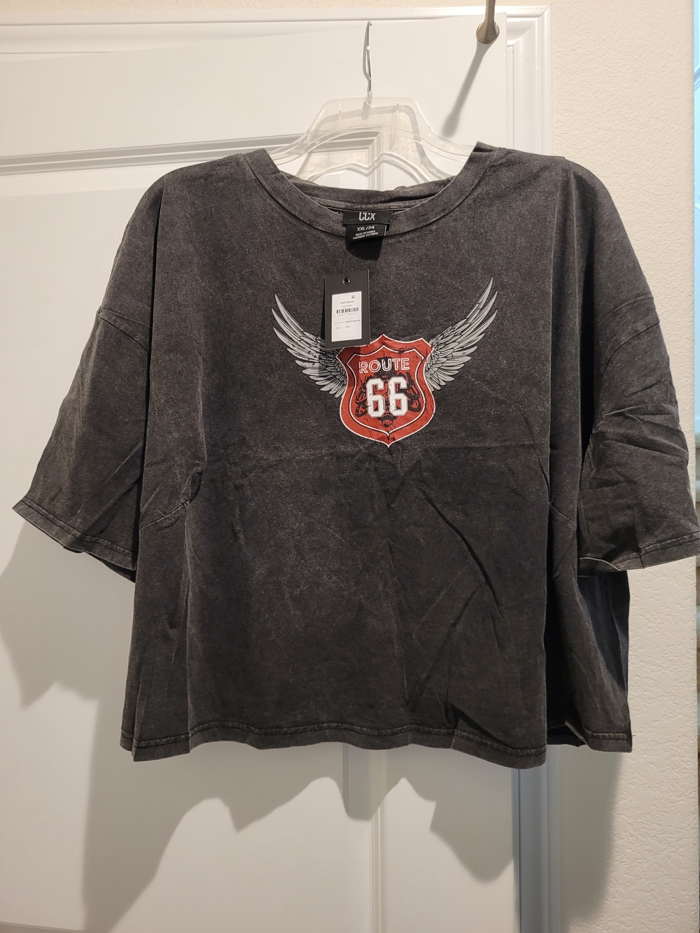 Women's Route 66 Cropped Graphic Tee Xxl/24 NWT